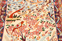 Load image into Gallery viewer, Authentic original hand knotted carpet 60x45 CM 80% Wool 20% Silk
