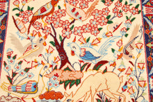 Load image into Gallery viewer, Authentic original hand knotted carpet 60x45 CM 80% Wool 20% Silk
