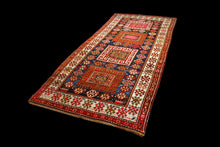 Carica l'immagine nel visualizzatore di Gallery, Hand made Antique Kazak Caucasic Carpets CM 270X130
