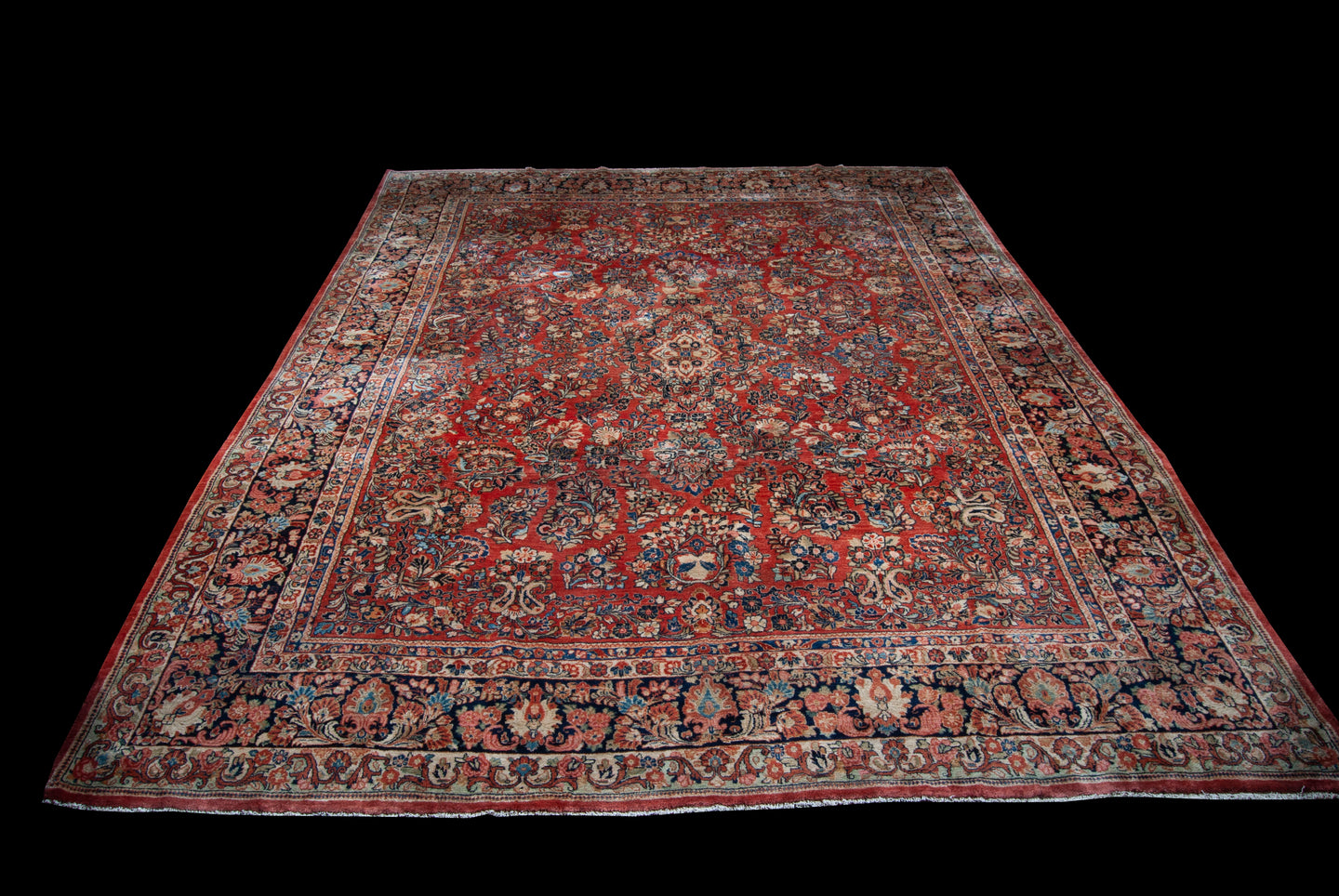 406x310 CM Antico Tappeto Sarok Americano USA