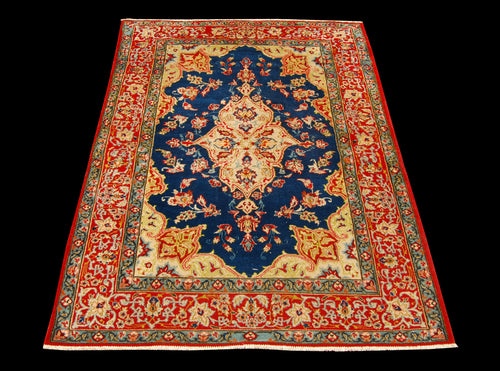 145x102 CM Authentic original hand knotted carpet 