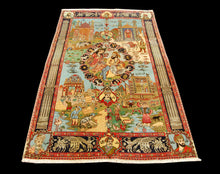 Load image into Gallery viewer, 180x120 CM Tappeto Tabriz figurativo
