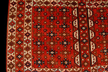 Carica l'immagine nel visualizzatore di Gallery, Hand made Antique Tekke / tomut / Bukara / Bukhara Carpets CM 193x135
