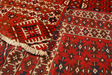Carica l'immagine nel visualizzatore di Gallery, Hand made Antique Tekke / tomut / Bukara / Bukhara Carpets CM 193x135
