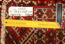 Carica l'immagine nel visualizzatore di Gallery, Hand made Antique Tekke / tomut / Bukara / Bukhara Carpets CM 193x135
