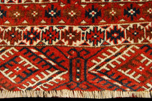 Carica l&#39;immagine nel visualizzatore di Gallery, Hand made Antique Tekke / tomut / Bukara / Bukhara Carpets CM 193x135
