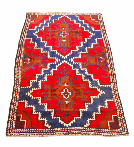 Genuine, Original Pure Wool Rug Rustic Handmad Carpet CM  140x93
