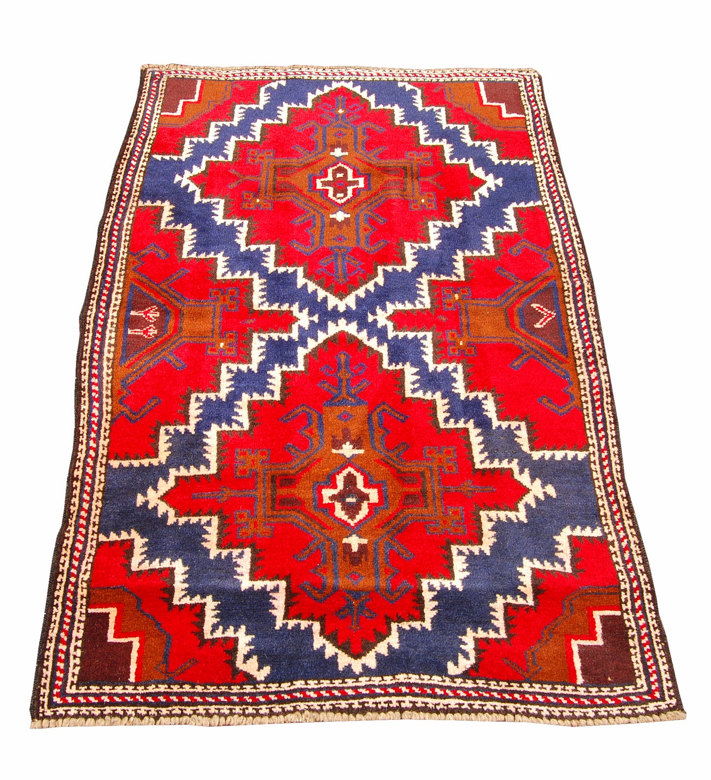 Genuine, Original Pure Wool Rug Rustic Handmad Carpet CM  140x93