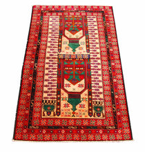 Lade das Bild in den Galerie-Viewer, Genuine, Original Pure Wool Rug Rustic Handmad Carpet CM 130x82
