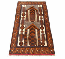 Carica l&#39;immagine nel visualizzatore di Gallery, Genuine, Original Pure Wool Rug Rustic Handmad Carpet CM 150x82
