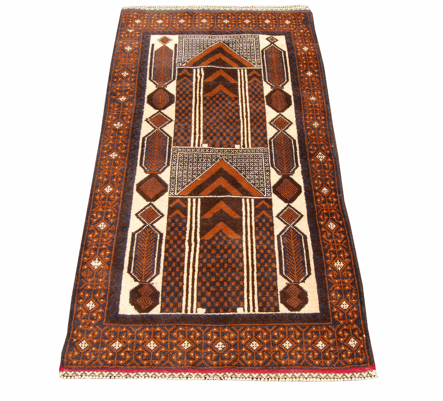 Genuine, Original Pure Wool Rug Rustic Handmad Carpet CM 150x82