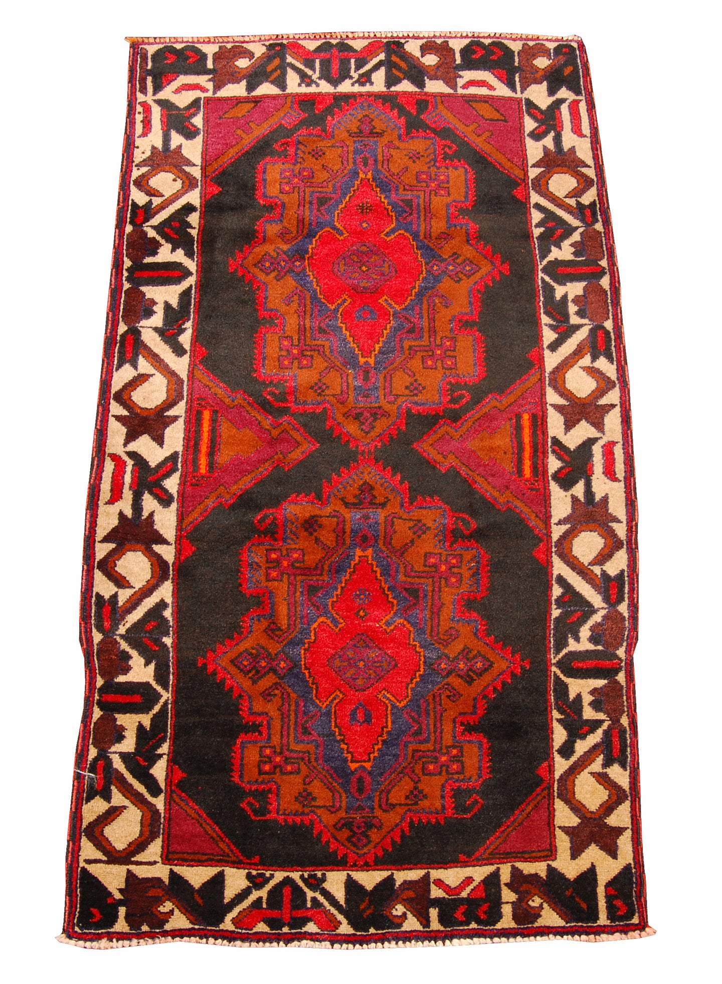 Genuine, Original Pure Wool Rug Rustic Handmad Carpet CM 170x90