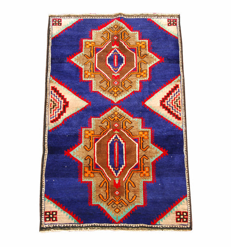 Genuine, Original Pure Wool Rug Rustic Handmad Carpet CM 140x85