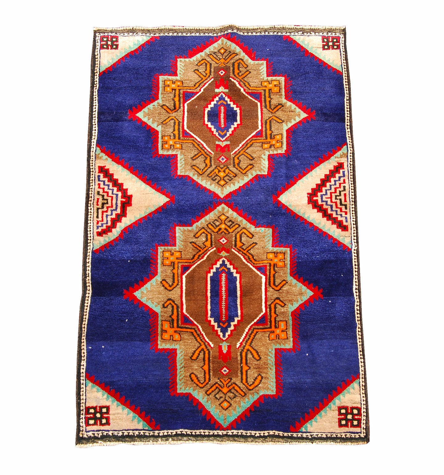 Genuine, Original Pure Wool Rug Rustic Handmad Carpet CM 140x85