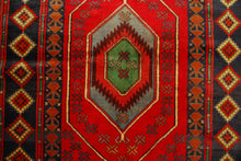 Carica l&#39;immagine nel visualizzatore di Gallery, Genuine, Original Pure Wool Rug Rustic Handmad Carpet CM 203x106
