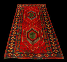 Carica l'immagine nel visualizzatore di Gallery, Genuine, Original Pure Wool Rug Rustic Handmad Carpet CM 203x106
