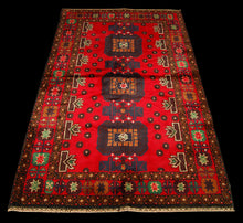 Load image into Gallery viewer, Genuine, Original Pure Wool Rug Rustic Handmad Carpet CM 185x109
