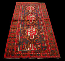 Lade das Bild in den Galerie-Viewer, Genuine, Original Pure Wool Rug Rustic Handmad Carpet CM 197x102
