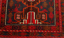 Carica l&#39;immagine nel visualizzatore di Gallery, Genuine, Original Pure Wool Rug Rustic Handmad Carpet CM 197x102
