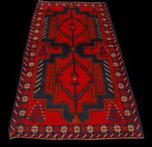 Load image into Gallery viewer, Genuine, Original Pure Wool Rug Rustic Handmad Carpet CM 190x99
