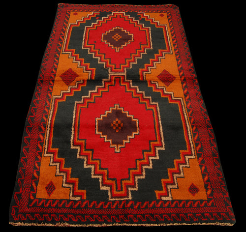Genuine, Original Pure Wool Rug Rustic Handmad Carpet CM 192x104