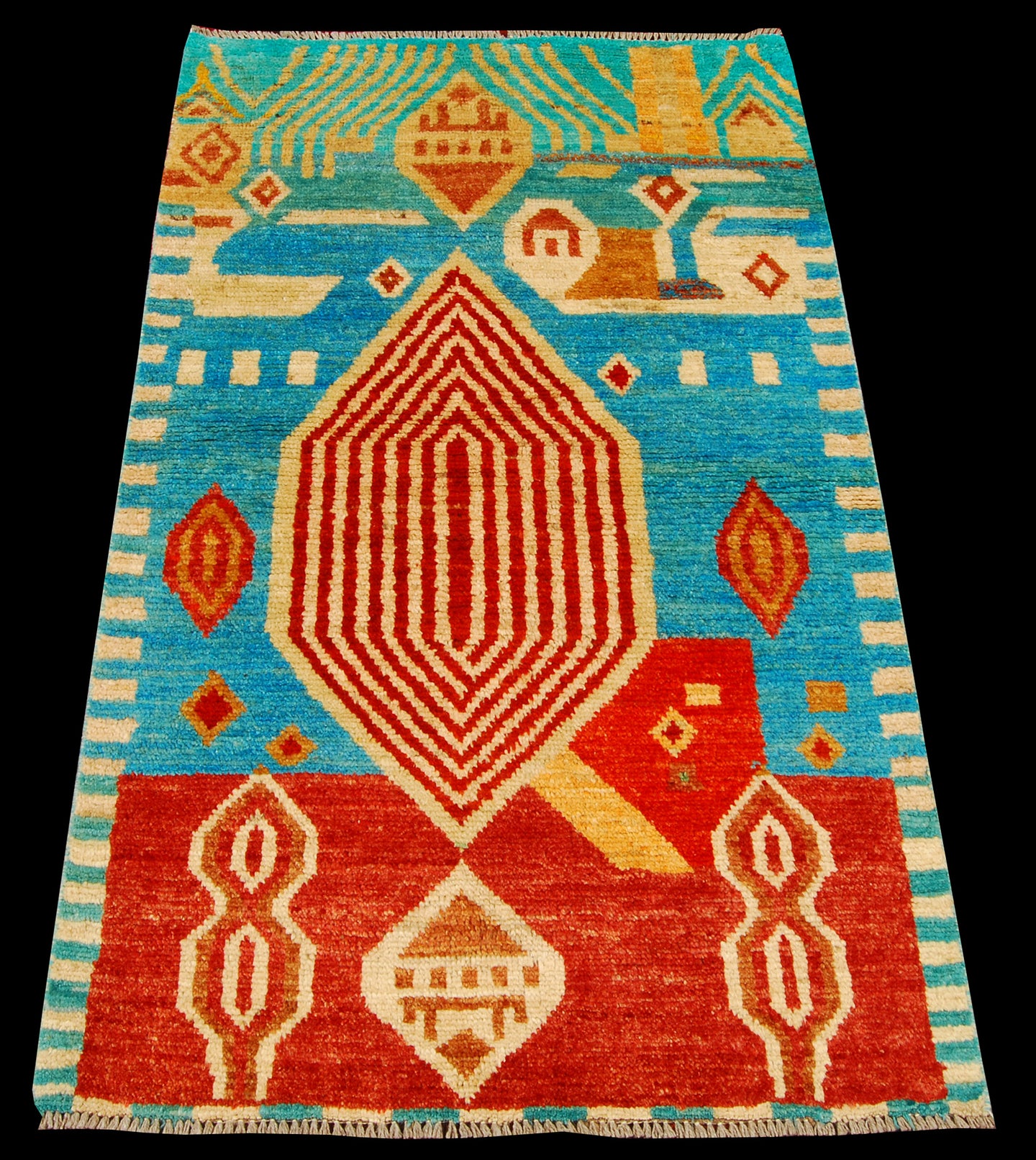 TAIMANY Original Pure Wool Rug / Modern Handmad Carpet 130X80 CM