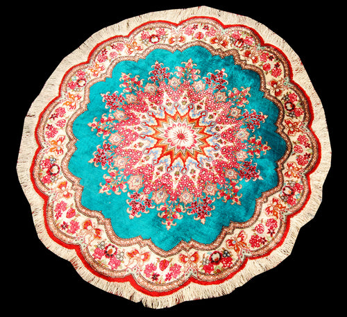 Autentico Tappeto Carpet 100% in seta (100x100 Cm)