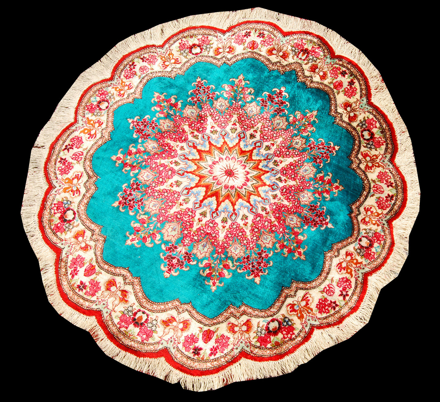 Autentico Tappeto Carpet 100% in seta (100x100 Cm)