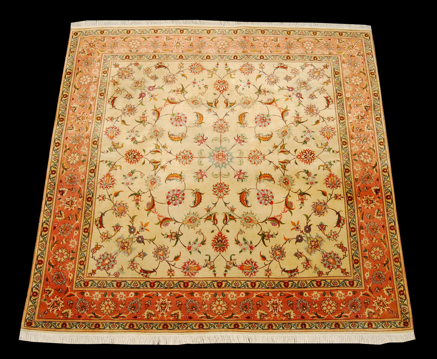 Authentic original hand knotted carpet 200x200 CM