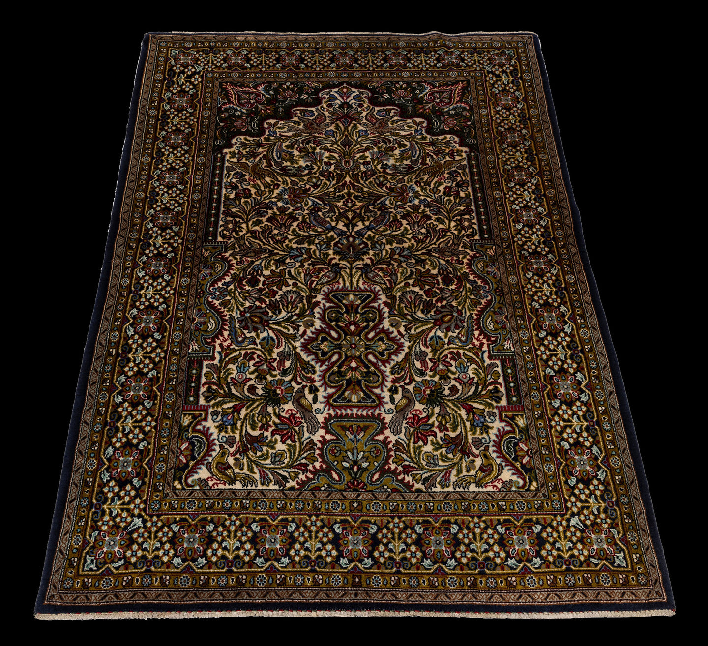 160x110 CM Authentic original hand knotted carpet 