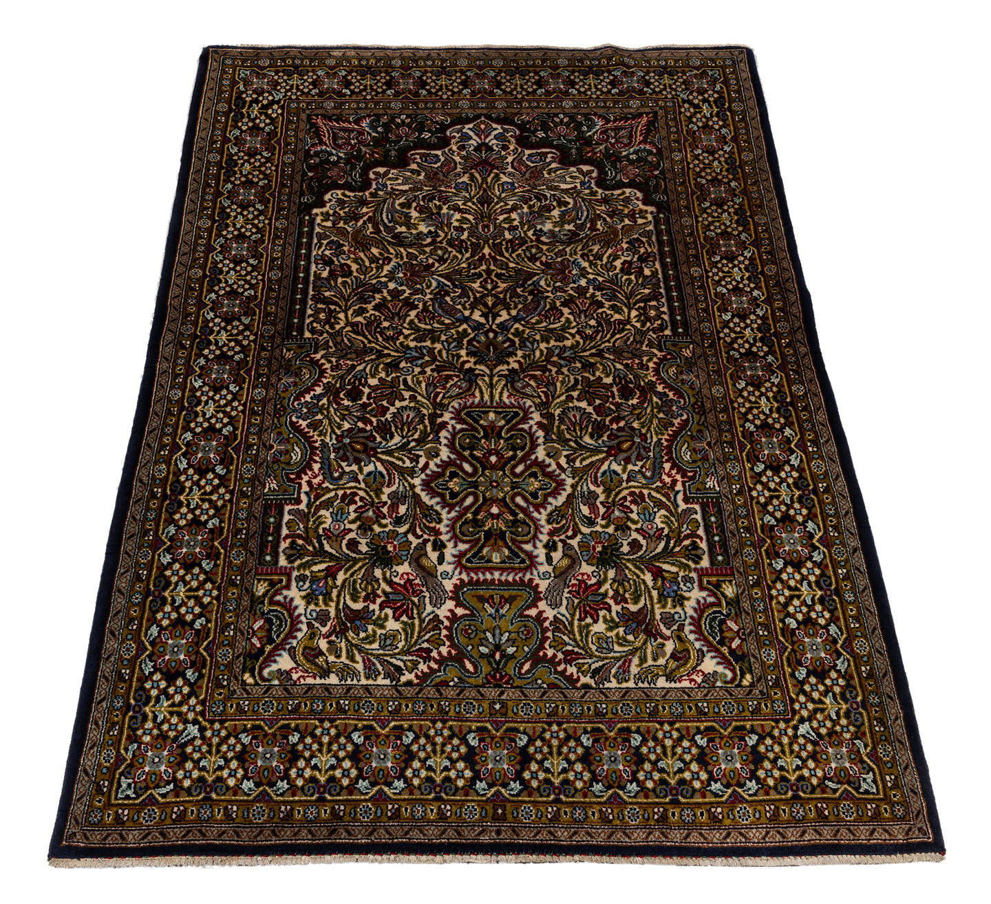 160x110 CM Authentic original hand knotted carpet 