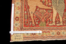 Load image into Gallery viewer, Authentic original hand knotted carpet 80x53 CM Kirman Ravar Lavar
