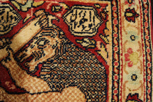 Load image into Gallery viewer, Authentic original hand knotted carpet 80x53 CM Kirman Ravar Lavar

