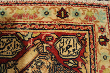 Load image into Gallery viewer, Authentic original hand knotted carpet 80x53 CM Kirman Ravar Lavar
