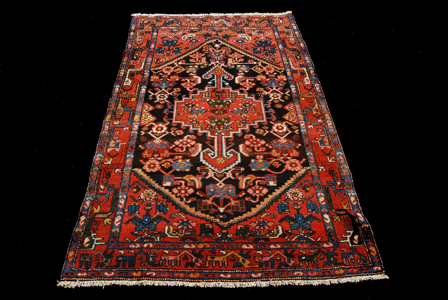 Authentic original hand knotted carpet 185x115 CM