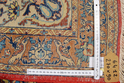 270x90 CM Authentic original hand knotted carpet 