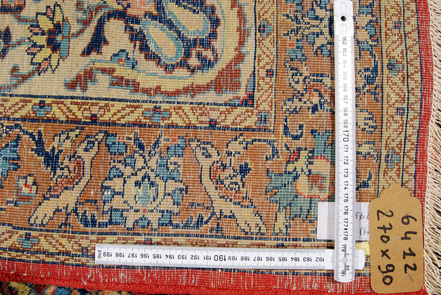 270x90 CM Authentic original hand knotted carpet 