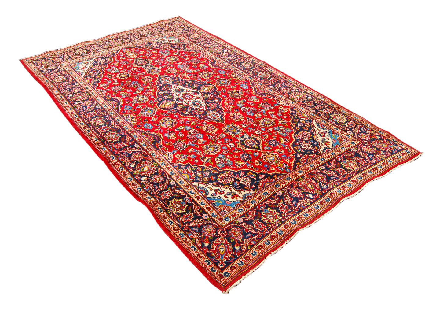 Rectangular Hand knotted carpet Original Red Colors - 230x135 CM