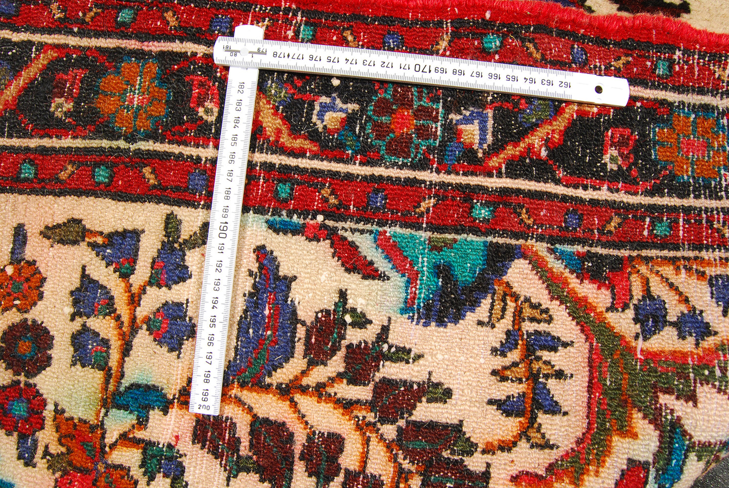 Authentic original hand knotted carpet 195x78 CM