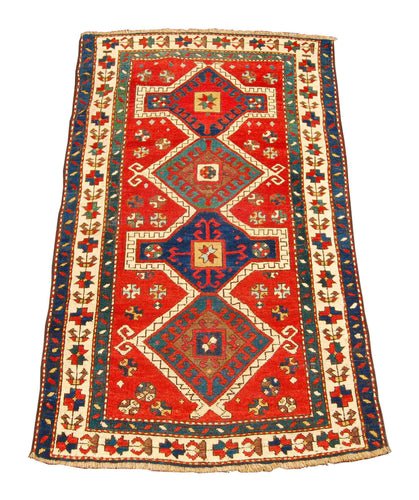 CM 170x98 Hand made Antique Kazak / Shirvan Caucasic Carpets 