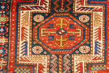Lade das Bild in den Galerie-Viewer, Hand made Antique Kazak / Shirvan Caucasic Carpets Lenkoran CM 255x123
