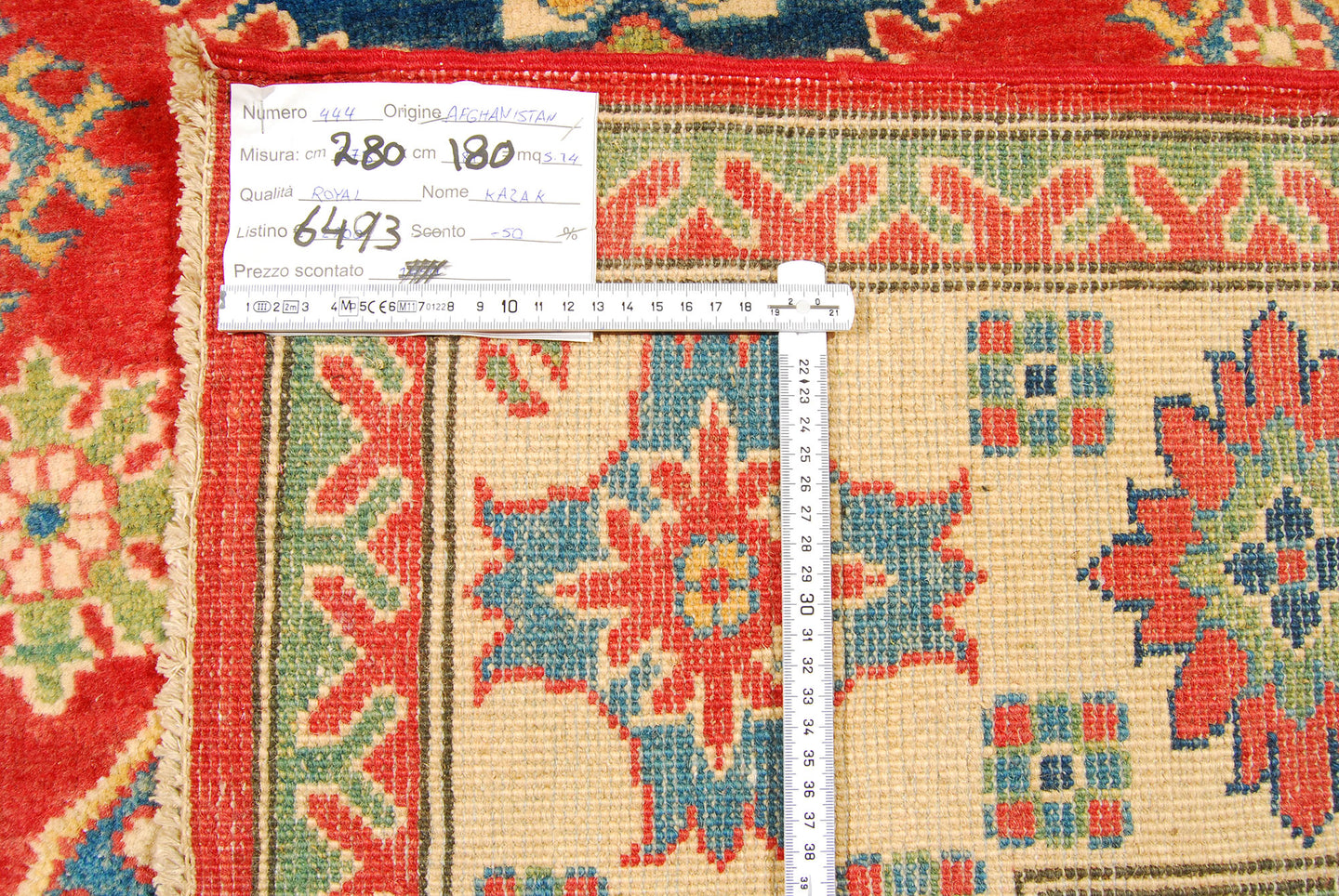 280x180 CM Hand knotted carpet Ghazni / Chubi - Red Colors 