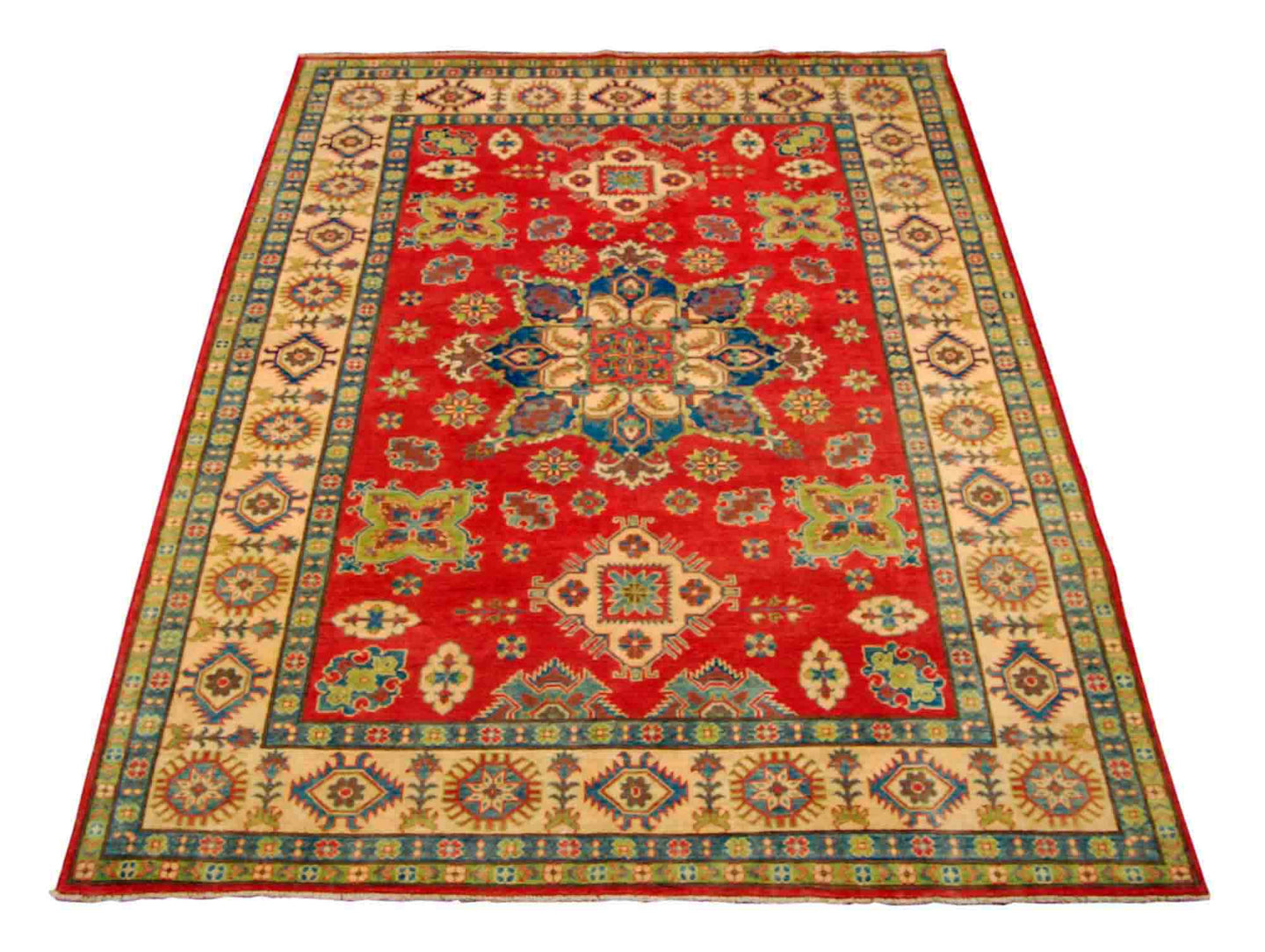 Hand knotted carpet Ghazni / Chubi Red Colors - 286x210 CM