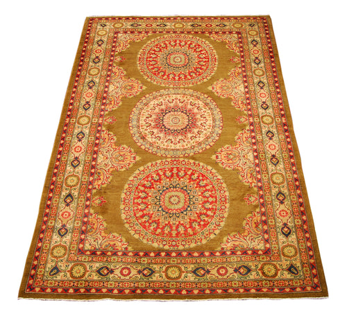Hand knotted carpet Ghazni / Chubi - Olives Colors 300x200 CM