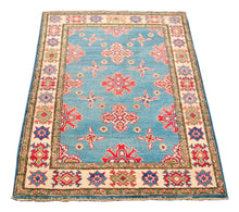 Lade das Bild in den Galerie-Viewer, Hand knotted carpet Ghazni / Chubi - Light blue CM 147x101
