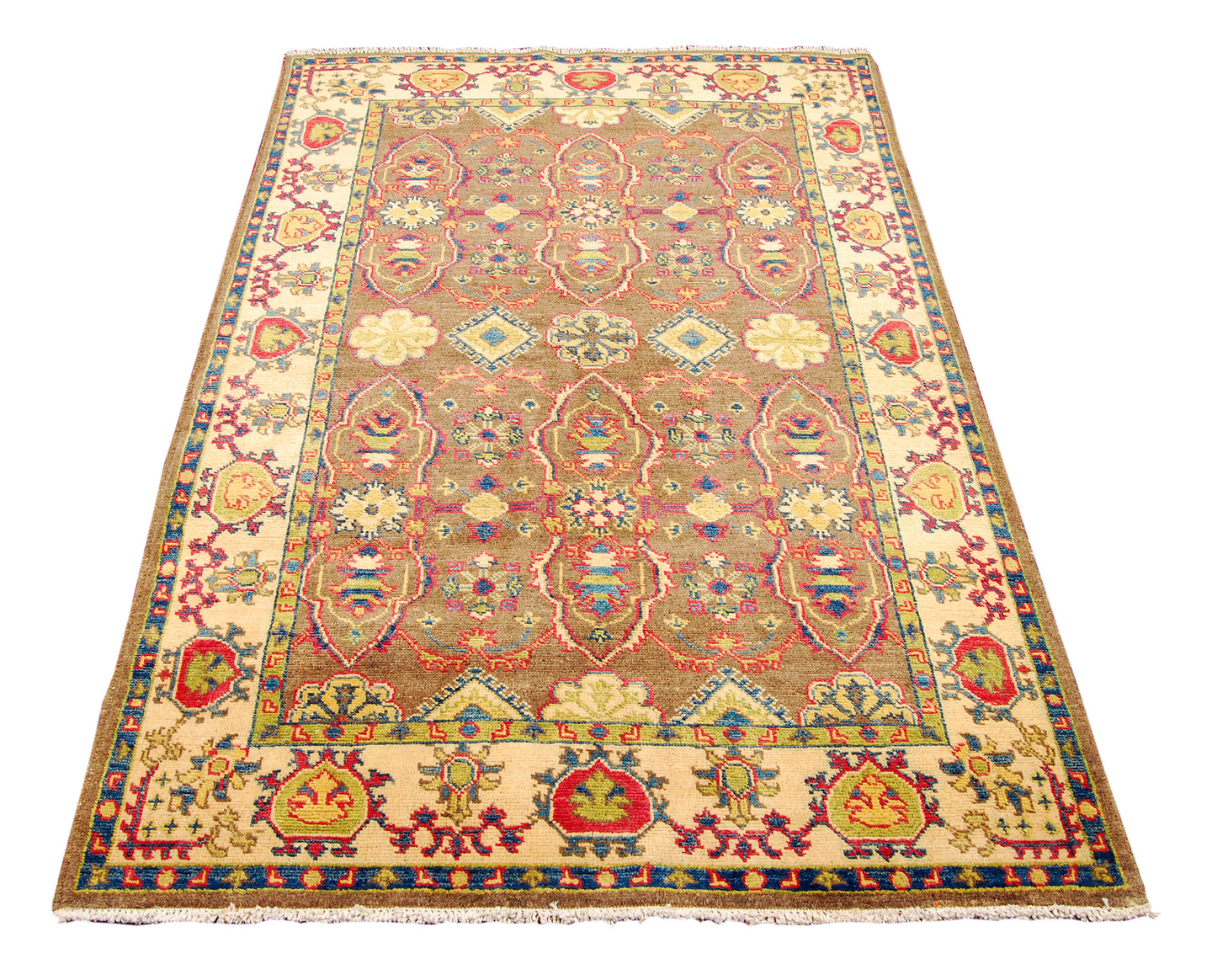 Hand knotted carpet Ghazni / Chubi - Brown CM 185x120