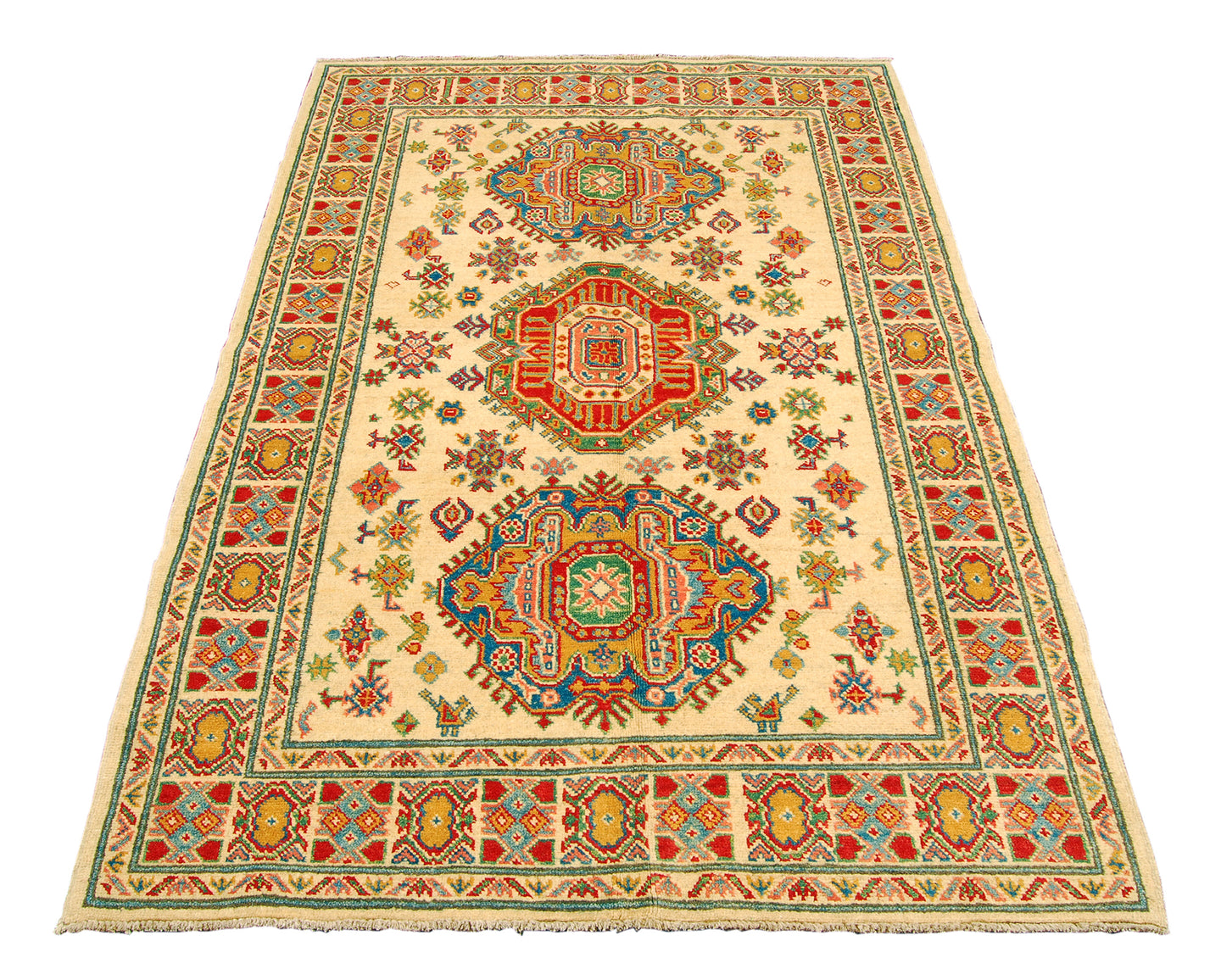Hand knotted carpet Ghazni / Chubi - Beige CM 185x125