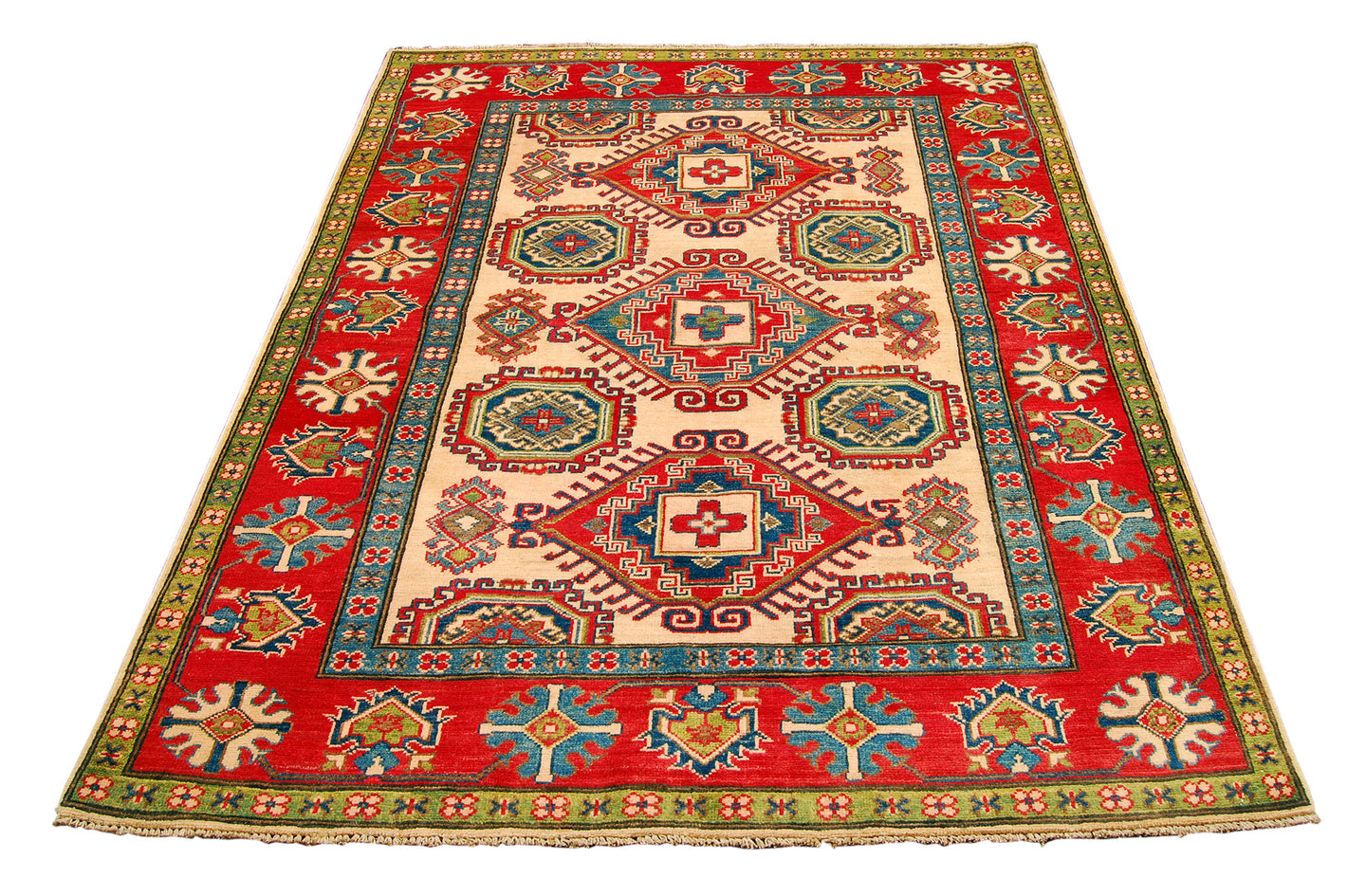 Hand knotted carpet Ghazni / Chubi - Beige CM 190x147