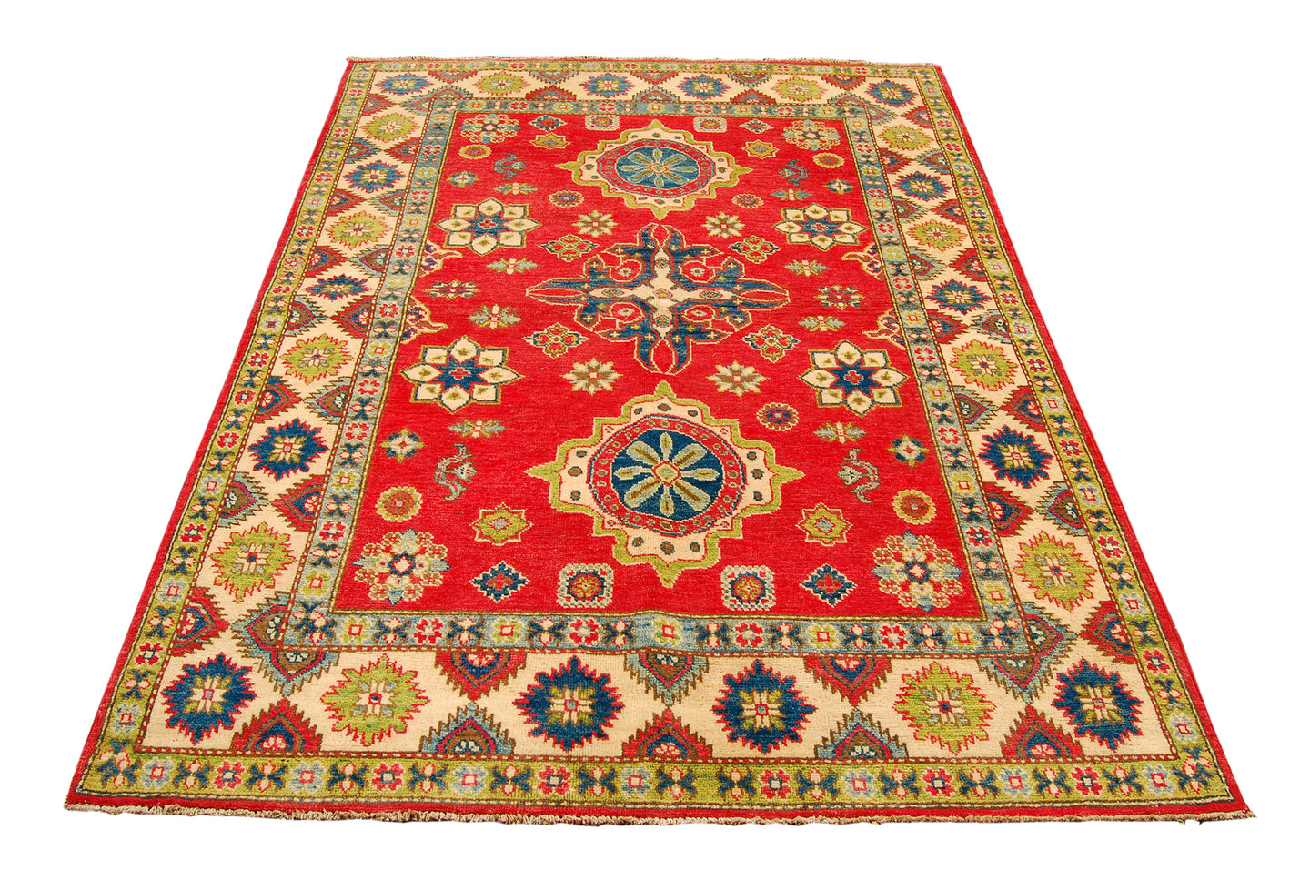 Hand knotted carpet Ghazni / Chubi - Red Colors CM 205x150