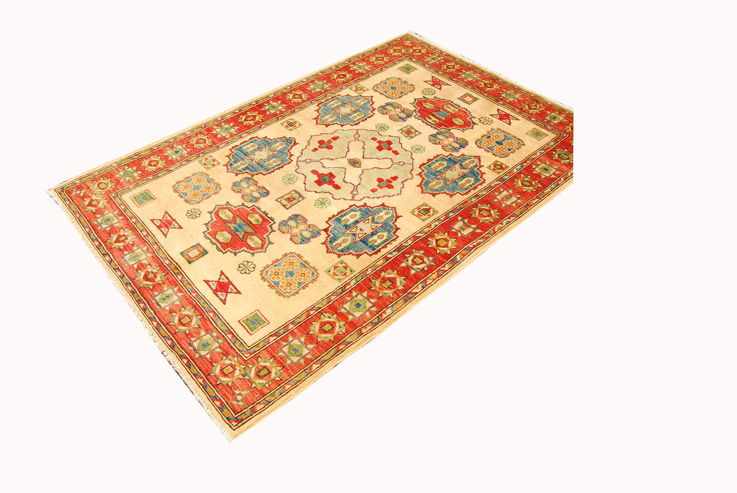 Hand knotted carpet Ghazni / Chubi - Beige CM 170x118